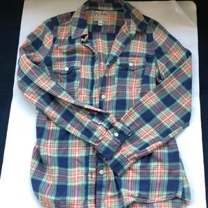 Old Navy plaid button down small